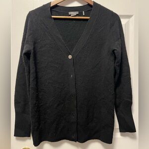 Pure Amici 100% Cashmere Black Sweater Cardigan, Women’s Small